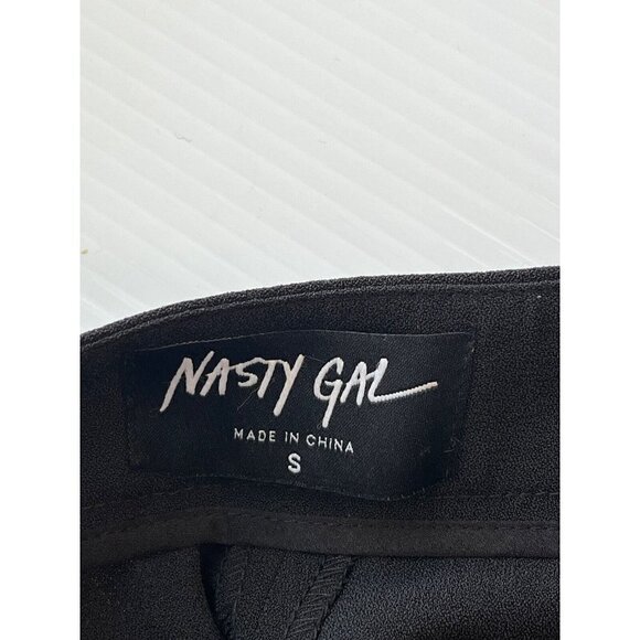 Nasty Gal Women's Black Wide Leg High Waist Palazzo Pants Size S - Picture 4 of 14